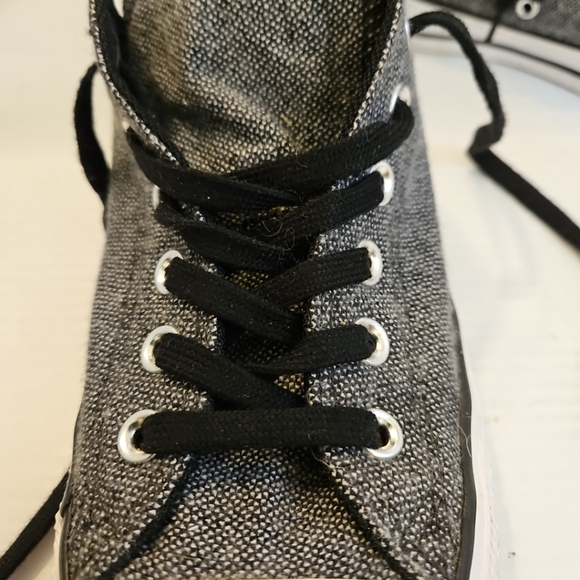 Converse Women's Size 9 Shoes Double Tongue 562457F Low Top Sneaker Black/White - Picture 4 of 7